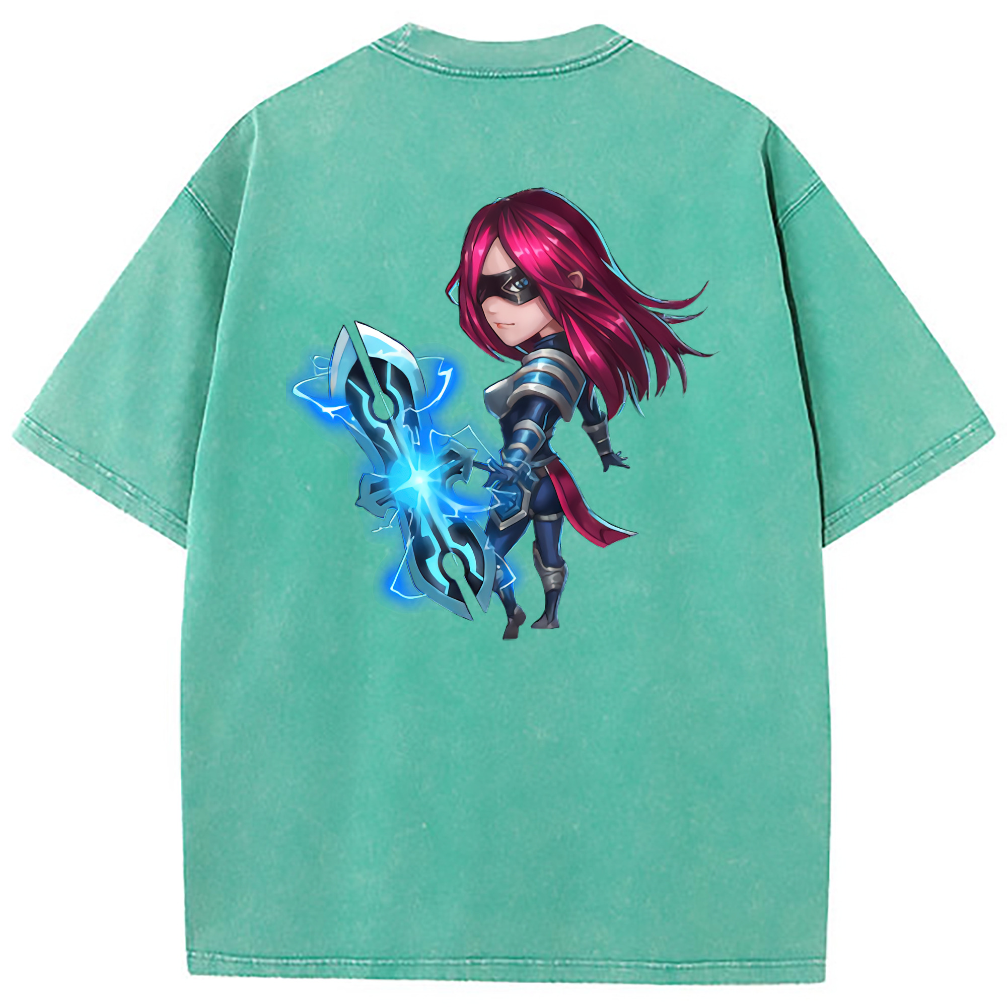 （画像用） リーグ・オブ・レジェンド League of Legends LOL 綿100% ヴィンテージ風 半袖Tシャツ（背面プリント）